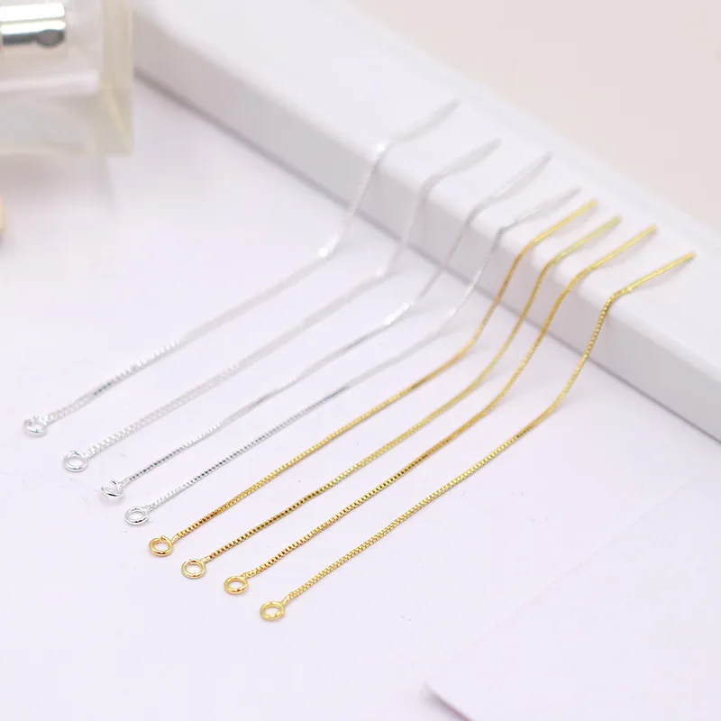 

10pcs Silver and Gold Color Plated Threader Earrings Chain Findings For Jewelry Making Brass Diy Handmade Earring Accessories