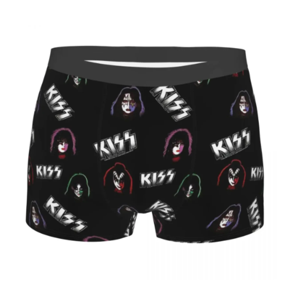 

KISS Faces Pattern Underpants Cotton Panties Male Underwear Ventilate Shorts Boxer Briefs