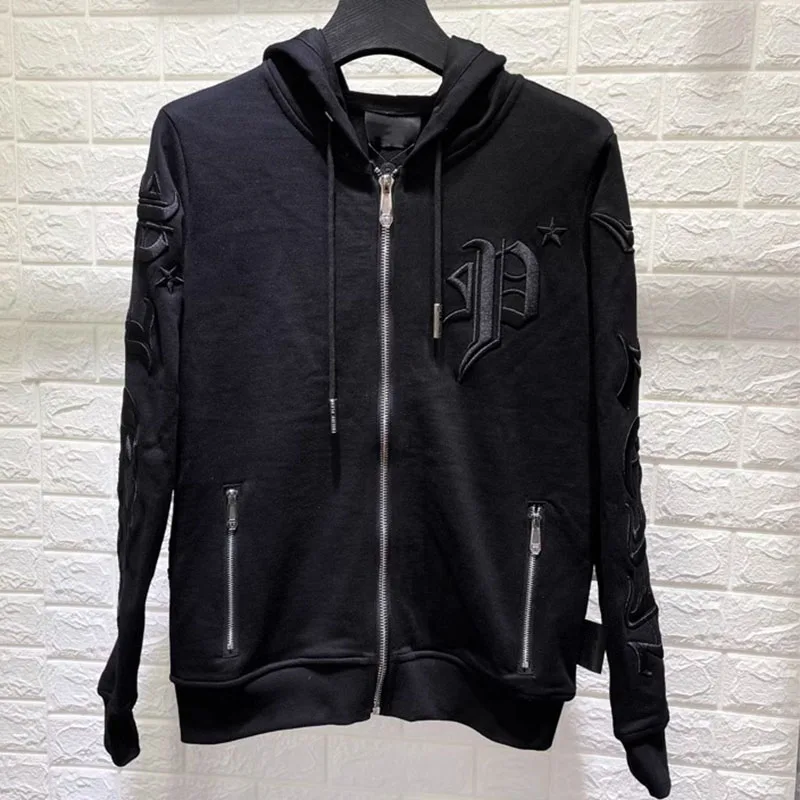 Men's Hoodie Letters Embroidered Zipper Hooded Cardigan Jacket Pure Cotton Spring Autumn Sweatshirt Coat
Men's Hoodie Letters Embroidered Zipper Hooded Cardigan Jacket Pure Cotton Spring Autumn Sweatshirt Coat