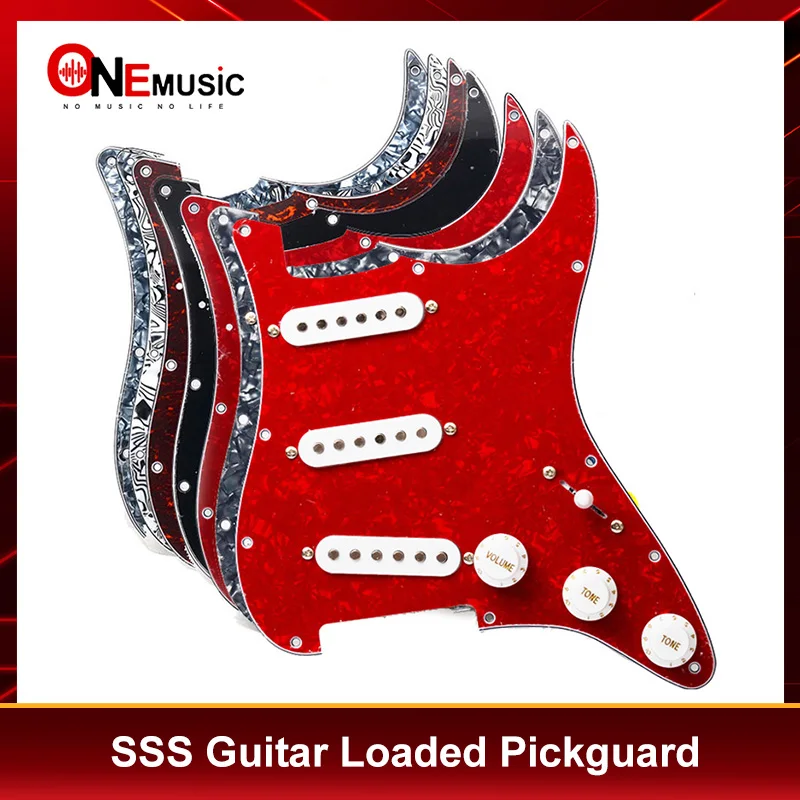 Multi Colour Pickguard Electric Guitar Pickguard and White SSS Loaded Prewired scratchplate Assembly
Multi Colour Pickguard Electric Guitar Pickguard and White SSS Loaded Prewired scratchplate Assembly