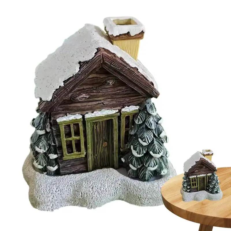 Log Cabin Incense Burner Resin Christmas Village Aromatherapy Ornament Chimney Hut Incense Cone Burner For Home Tabletop Decor
Log Cabin Incense Burner Resin Christmas Village Aromatherapy Ornament Chimney Hut Incense Cone Burner For Home Tabletop Decor