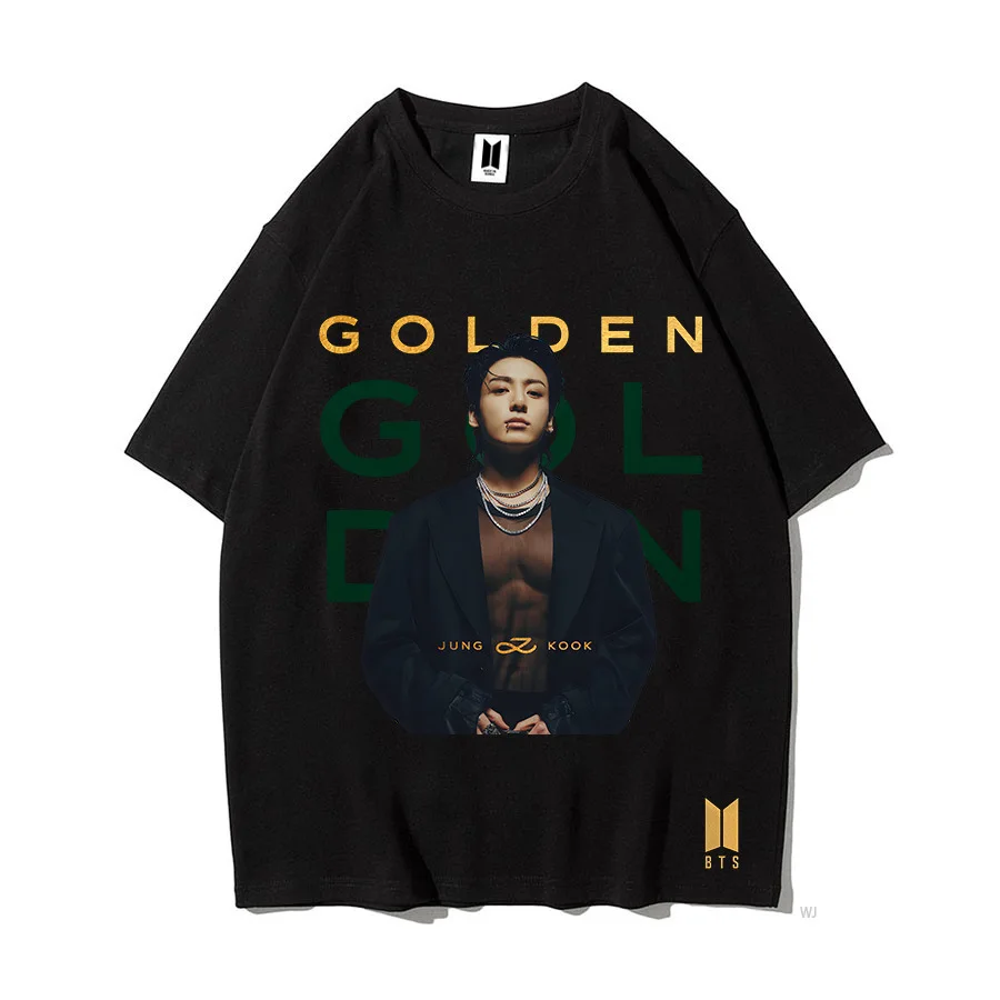 JUNG KOOK GOLDEN T Shirt Y2k Fashion Korean Women Men T-shirt Kpop Streetwear Gothic Top Harajuku Cotton Summer Short Sleeve Tee
JUNG KOOK GOLDEN T Shirt Y2k Fashion Korean Women Men T-shirt Kpop Streetwear Gothic Top Harajuku Cotton Summer Short Sleeve Tee