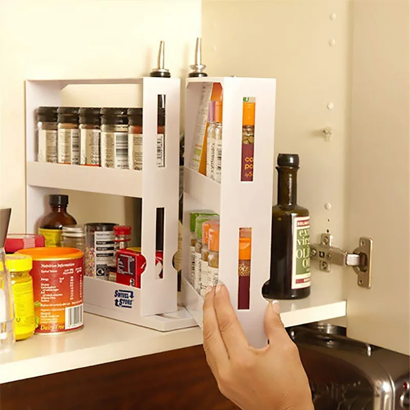 Delicate Spice Rack Double Storage Food Rack Rotating Spice Storage Shelf for Kitchen Bathroom Creative household products
Delicate Spice Rack Double Storage Food Rack Rotating Spice Storage Shelf for Kitchen Bathroom Creative household products
