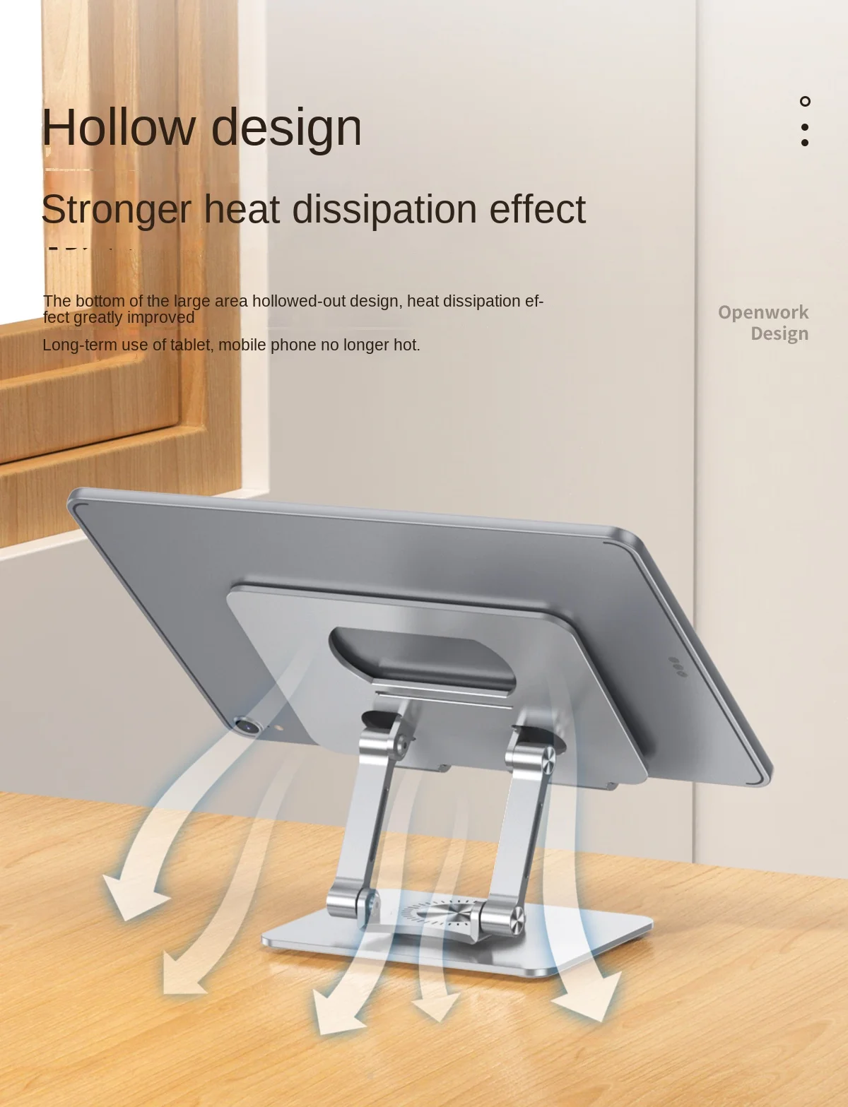 Foldable Tablet Bracket Stand 360 Degree Rotating Portable Laptop Bracket Hollow Heat Dissipation Height Adjustable Accessories Foldable Tablet Bracket Stand 360 Degree Rotating Portable Laptop Bracket Hollow Heat Dissipation Height Adjustable Accessories