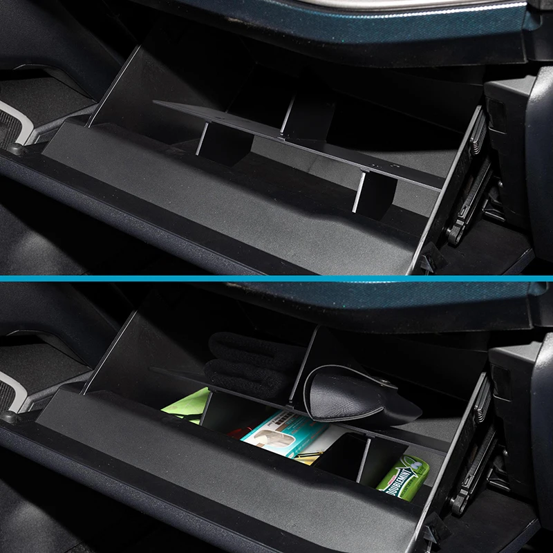 

For Ford Bronco 2021 2022 Car Co-pilot Glove Box Partition Storage Rack Shelf Interior Storage Box Clapboard Auto Accessories