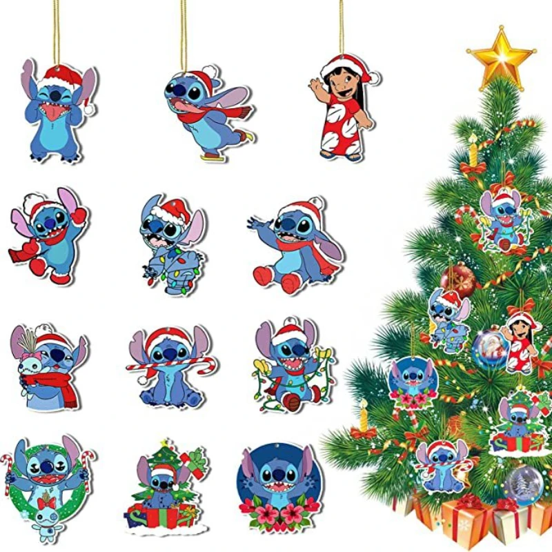 Disney Stitch Christmas Tree Pendant Toys Children's New Year Party Holiday Cartoon Home Hanging Decoration Set 12 Toy Gifts
Disney Stitch Christmas Tree Pendant Toys Children's New Year Party Holiday Cartoon Home Hanging Decoration Set 12 Toy Gifts
