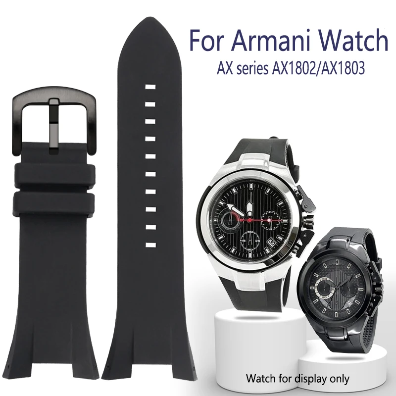 Водонепроницаемый ремешок для часов Armani Ax1803 1802 1050 AX1041 AX1084 AX1108, резиновый браслет для мужских часов, силиконовый ремешок с выемкой 31*14 мм
Водонепроницаемый ремешок для часов Armani Ax1803 1802 1050 AX1041 AX1084 AX1108, резиновый браслет для мужских часов, силиконовый ремешок с выемкой 31*14 мм