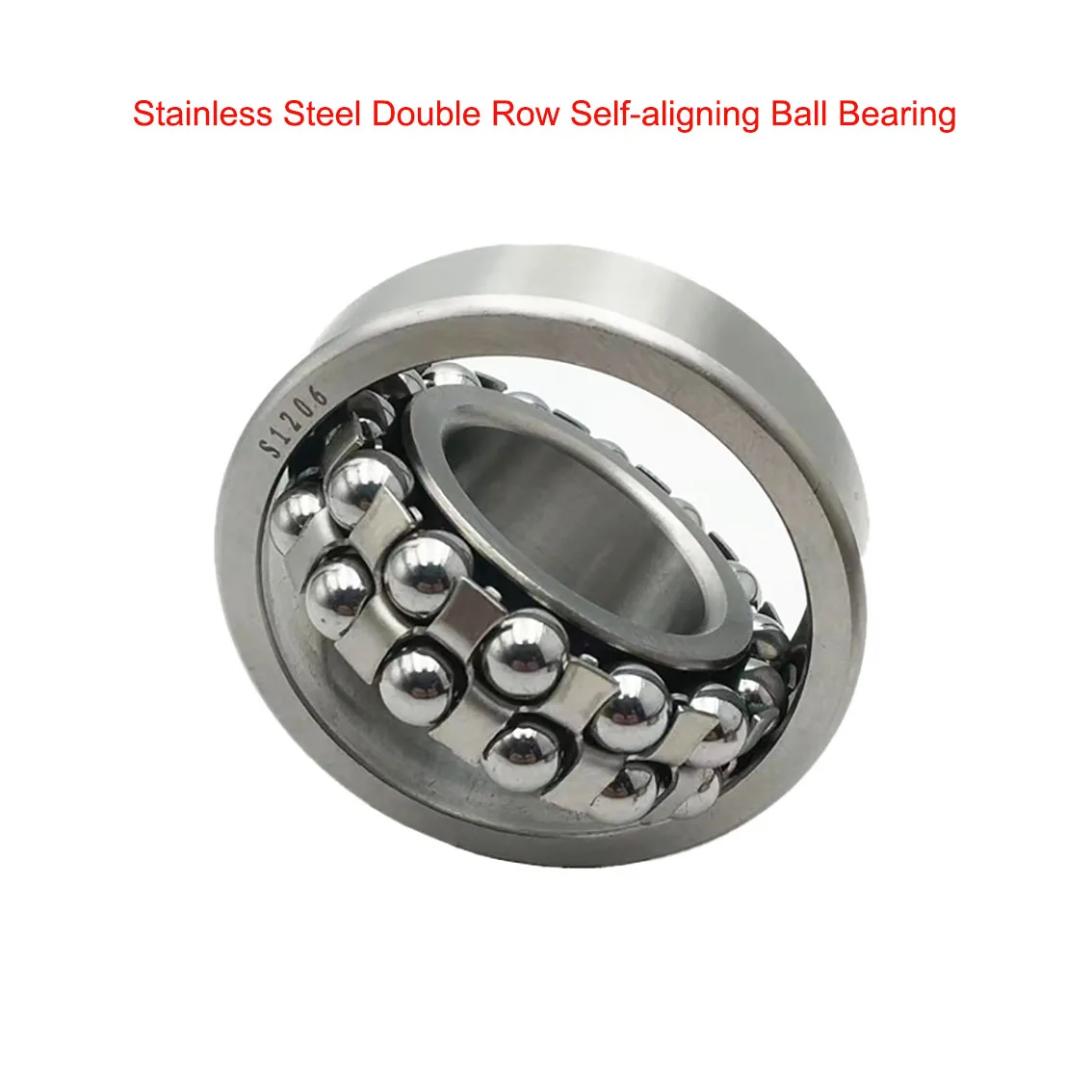 

1Pcs 304/440 Stainless Steel Double Row Self-aligning Ball Bearing S1200 1201 1202 1203 1204 1205 1206 1207 1208 1209 1210