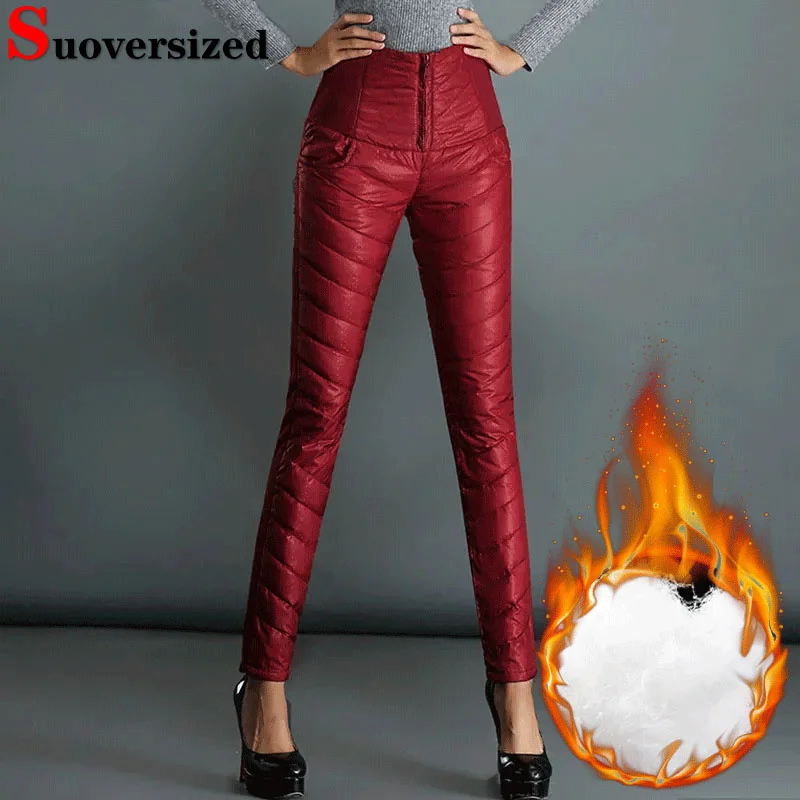 Winter Skinny Duck Down Pencil Pants Snow Wear Thicken Patchwork Women Casual Oversized Trousers Slim Warm New Cotton Pantalones
Winter Skinny Duck Down Pencil Pants Snow Wear Thicken Patchwork Women Casual Oversized Trousers Slim Warm New Cotton Pantalones