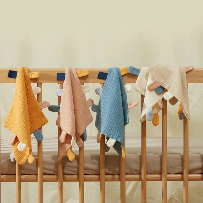 

Детское успокаивающее полотенце из муслина, Мягкое хлопковое игрушка для новорожденных, однотонное успокаивающее одеяло, одеяло, полотенце