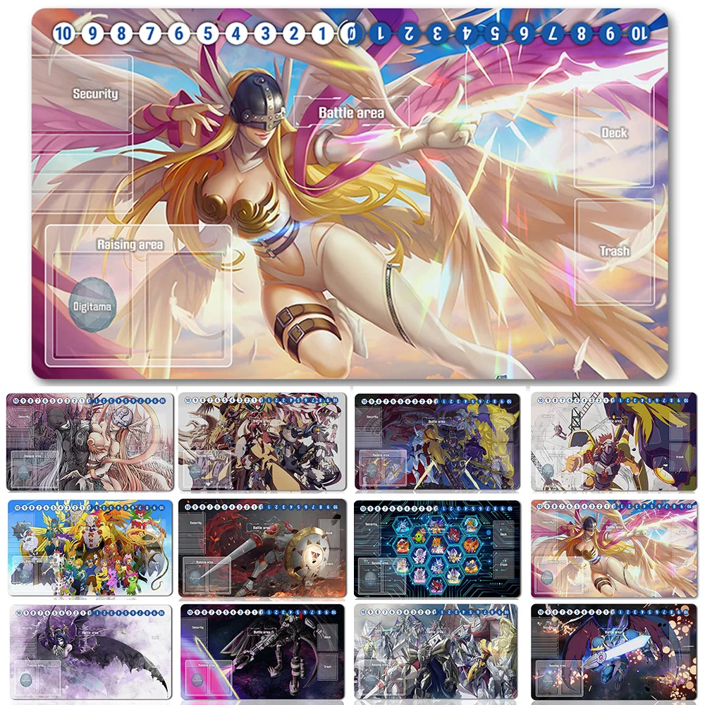 

HOT Board Game DTCG Playmat Table Mat Size 60X35 cm Mousepad Play Mats Compatible for Digimon TCG CCG RPG