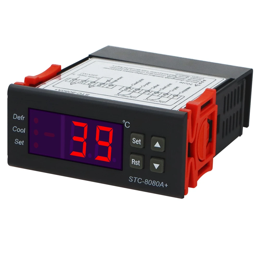 STC-8080A + цифровой регулятор температуры 220 В, регулятор, датчик холодильника, гигрометр 40%
STC-8080A + цифровой регулятор температуры 220 В, регулятор, датчик холодильника, гигрометр 40%