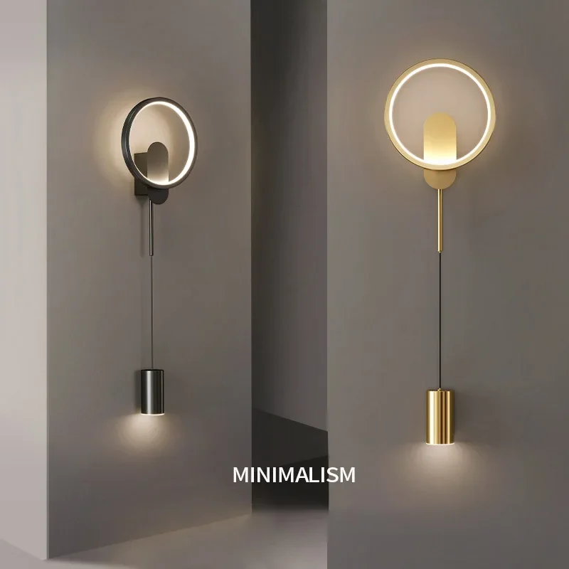 

Nordic LED Wall Lamp Design Simple Luxury Lights For Corridor Bedroom Living Room Backdrop Hotel Indoor Home Decorative Fixtures