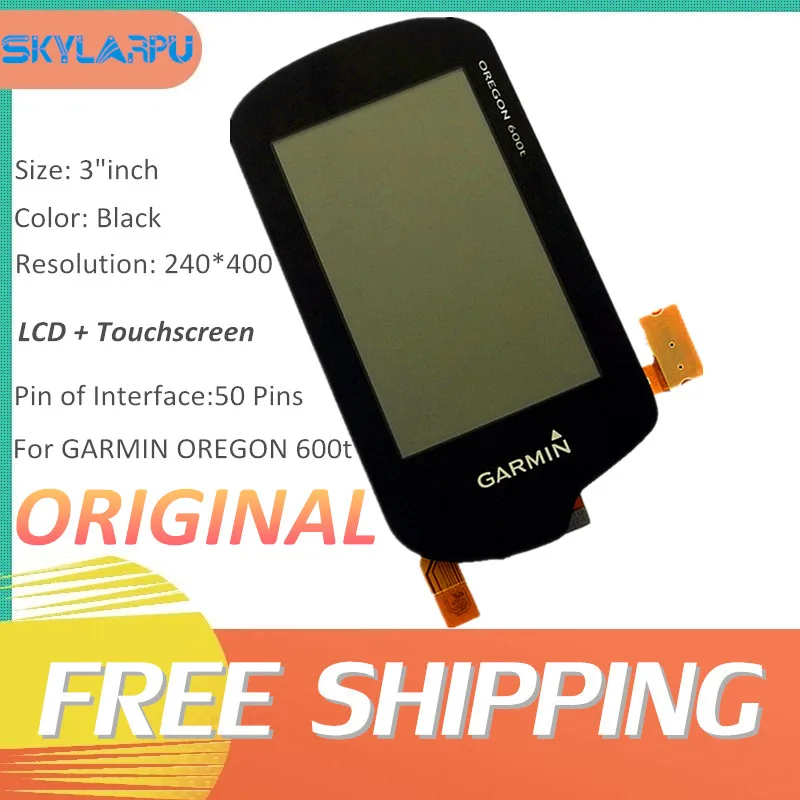 

Original 3"Inch Complete LCD Screen For GARMIN OREGON 600t Handheld GPS Display Touchscreen Digitizer Repair Replacement