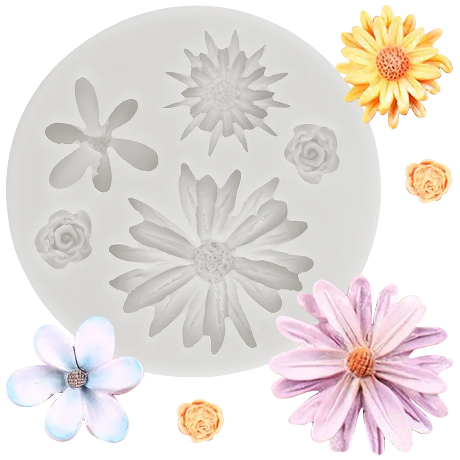 Daisy Wild Chrysanthemum Flower Silicone Mold Baking Molds Fondant Cake Decorating Tools Rose Flower Resin Chocolate Candy Mould
Daisy Wild Chrysanthemum Flower Silicone Mold Baking Molds Fondant Cake Decorating Tools Rose Flower Resin Chocolate Candy Mould