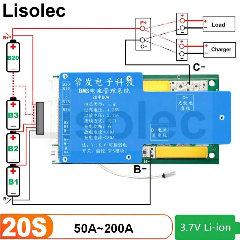 72V BMS with Balance Cell Voltage NTC Li-ion 20S 18650 21700 Battery 50A To 200A Charge Discharge Protection Board PCB for Ebike
72V BMS with Balance Cell Voltage NTC Li-ion 20S 18650 21700 Battery 50A To 200A Charge Discharge Protection Board PCB for Ebike