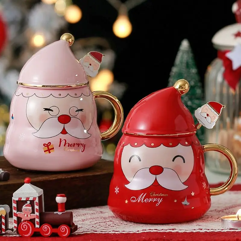 400ML Christmas Cup Ceramic Cap Spoon Coffee Cups Cute Birthday Gift High Beauty Mug Creative Home Drinking Water
400ML Christmas Cup Ceramic Cap Spoon Coffee Cups Cute Birthday Gift High Beauty Mug Creative Home Drinking Water