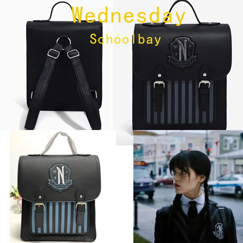 Wednesday Addams College Bag Cosplay Schoolgirl Backpack British Fashion Style Collection Schoolbag Black Backpack For Kid Gift
Wednesday Addams College Bag Cosplay Schoolgirl Backpack British Fashion Style Collection Schoolbag Black Backpack For Kid Gift