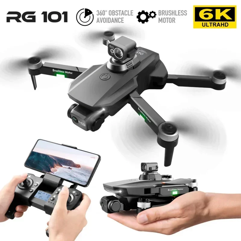 Professional Dron Brushless 360 Obstacle Avoidance 3KM RC Distance Quadcopter RG101 MAX 5G WIFI FPV GPS 6K HD Camera Drone
Professional Dron Brushless 360 Obstacle Avoidance 3KM RC Distance Quadcopter RG101 MAX 5G WIFI FPV GPS 6K HD Camera Drone