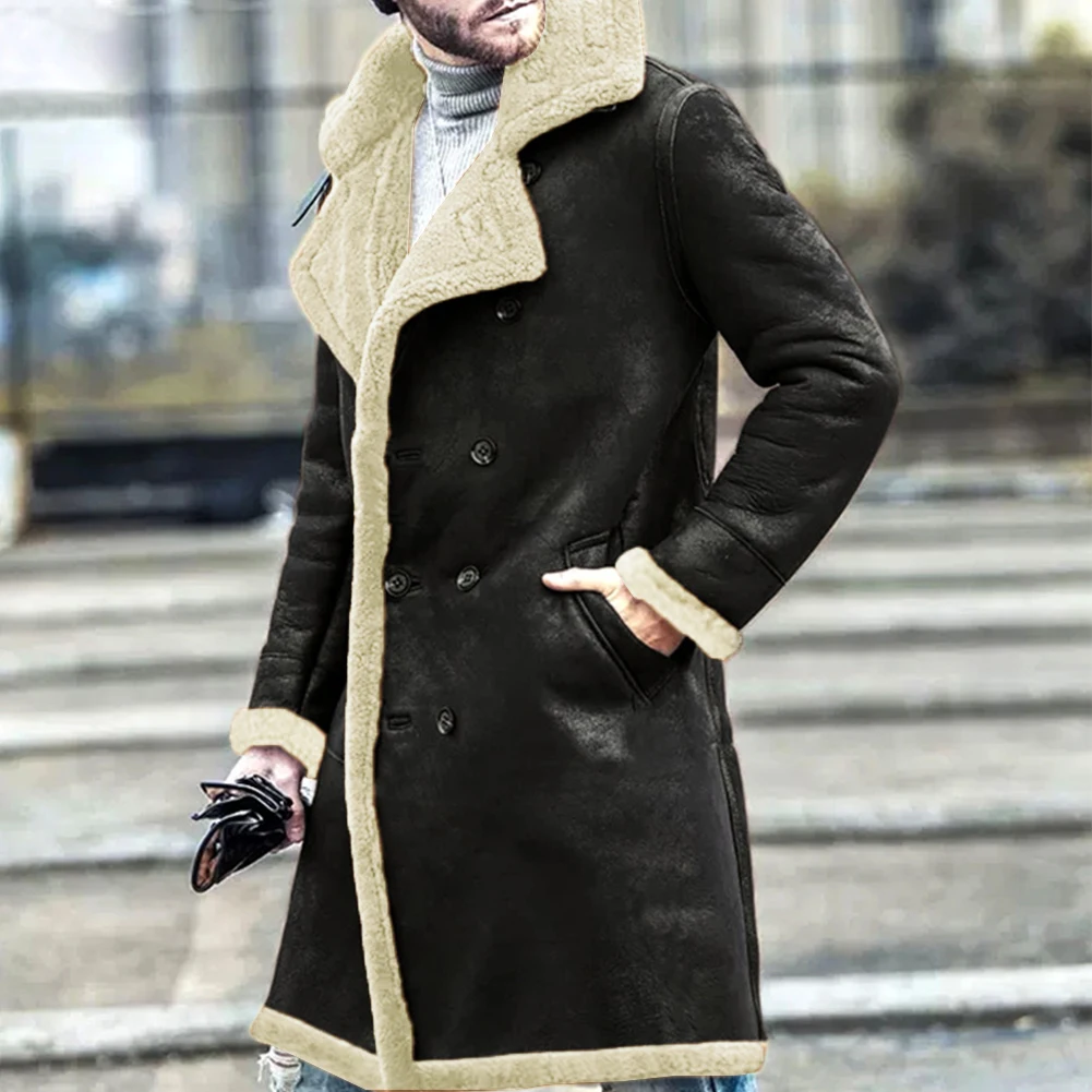 Trench Coat Men Jackets Winter Long Sleeve Regular Solid Color Suede Winter Warm Casual Collar Double Breasted
Trench Coat Men Jackets Winter Long Sleeve Regular Solid Color Suede Winter Warm Casual Collar Double Breasted