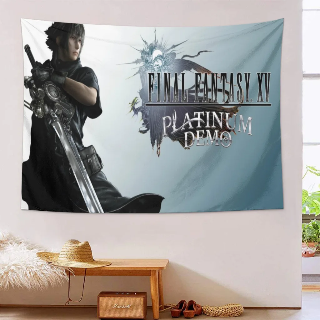 

Home Decoration Tapestry F-Final-Fantasy-XV Tapestry Hot Game Wall Art Tapestries Room Decors