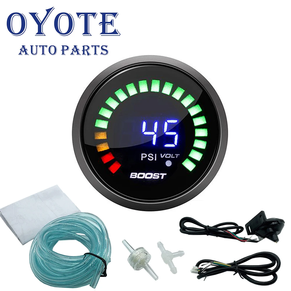 OYOTE 2" 52mm Digital Boost Gauge 15-45 PSI Pressure Turbo Meter 2" Turbo boost Gauge With Sensor 12V 
OYOTE 2" 52mm Digital Boost Gauge 15-45 PSI Pressure Turbo Meter 2" Turbo boost Gauge With Sensor 12V