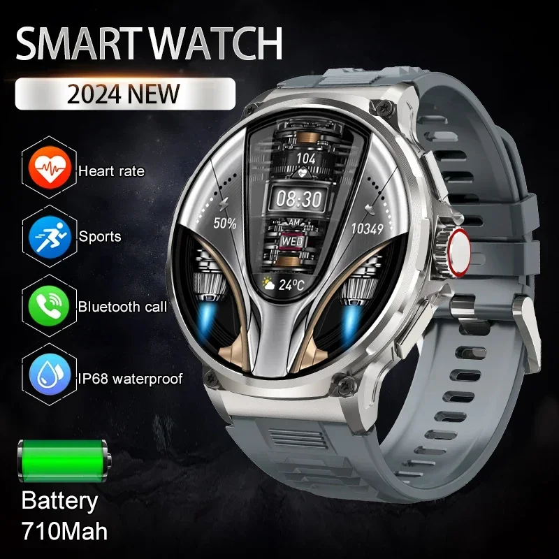 

Смарт-часы мужские водонепроницаемые с поддержкой Bluetooth, 1,85 дюйма, 710 мА · ч