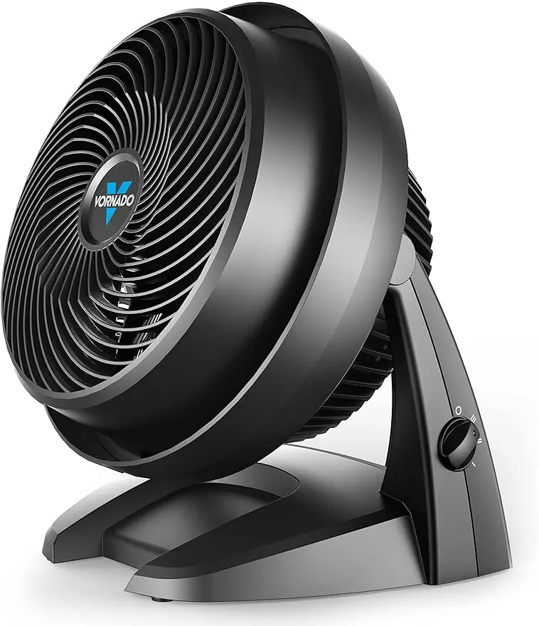

630 Mid-Size Whole Room Air Circulator Fan for Home, 3 Speeds, Adjustable Tilt, Removable Grill, 9 Inch, Moves Air 70 Feet,