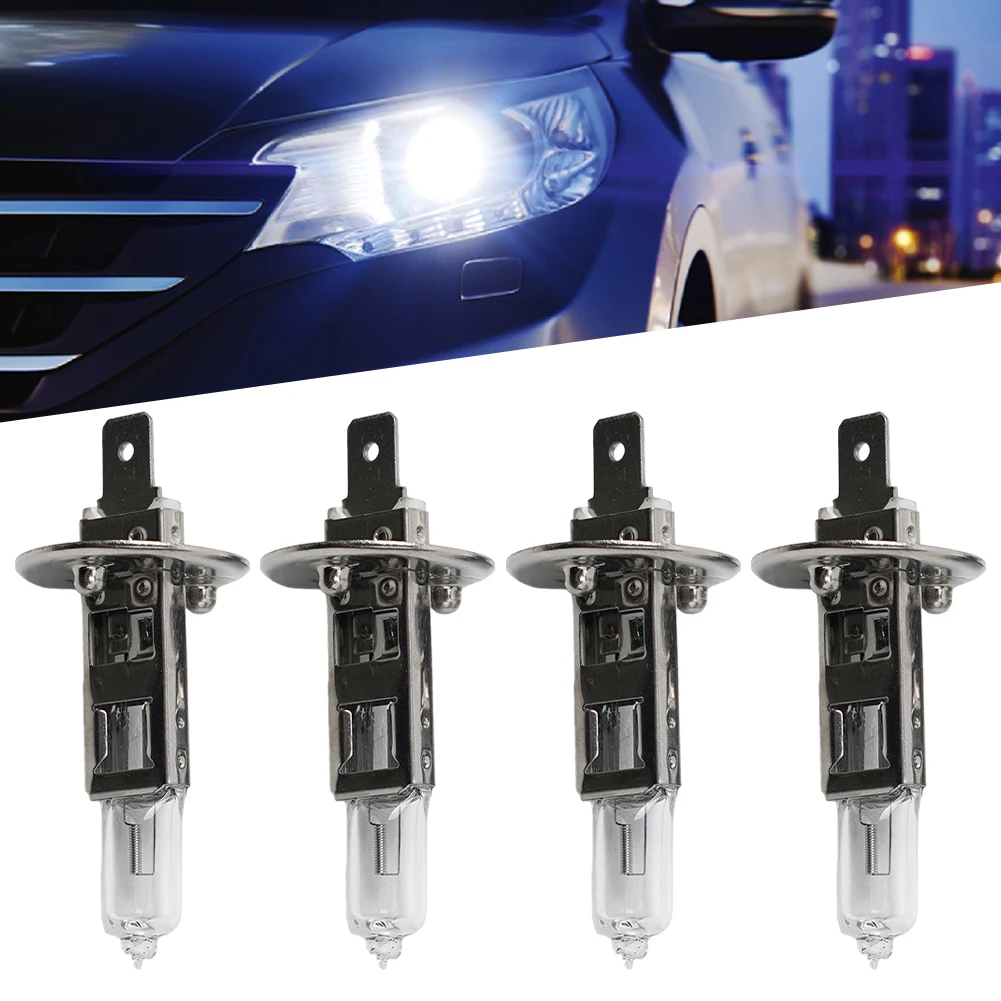 4pcs H1 12V 6000K 55W H1 Car Light Bulb Parts New Halogen Bulb Warm Light Headlight High/low Beam Universal
4pcs H1 12V 6000K 55W H1 Car Light Bulb Parts New Halogen Bulb Warm Light Headlight High/low Beam Universal