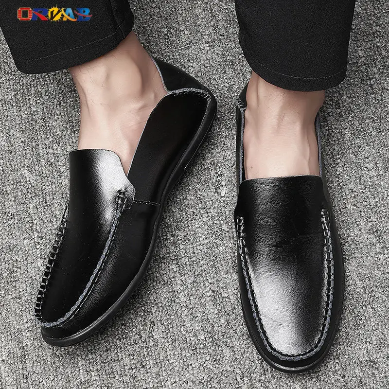 Brand Fashion Men Flat Casual Shoes Leather Original Designer Loafers Soft Comfortable Genuine Leather Driving Shoes Moccasin
Brand Fashion Men Flat Casual Shoes Leather Original Designer Loafers Soft Comfortable Genuine Leather Driving Shoes Moccasin