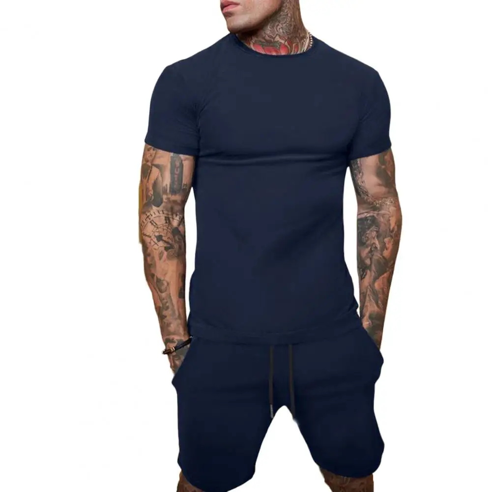 2Pcs/Set Men Outfit Thin Two Pieces Shorts T-shirt Breathable Tracksuit Cotton Blend Solid Color Suit T shirt Men's Sets
2Pcs/Set Men Outfit Thin Two Pieces Shorts T-shirt Breathable Tracksuit Cotton Blend Solid Color Suit T shirt Men's Sets