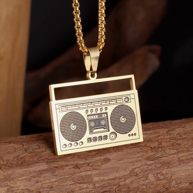 Stainless Steel Radio Pendant Player Tape Recorder Necklace Men Personalized Jewelry Gift Necklace for Men
Stainless Steel Radio Pendant Player Tape Recorder Necklace Men Personalized Jewelry Gift Necklace for Men