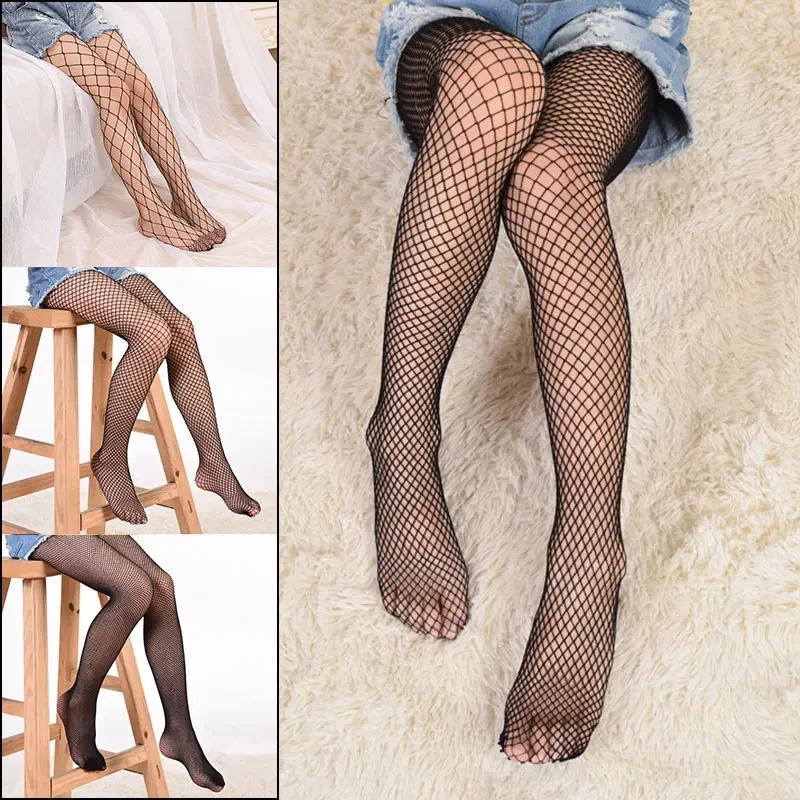 

Summer Kid Black Tight Baby Girls White Fishnet Clothing Cotton Mesh Collant Pantyhose Stockings for Children Clothes Socks