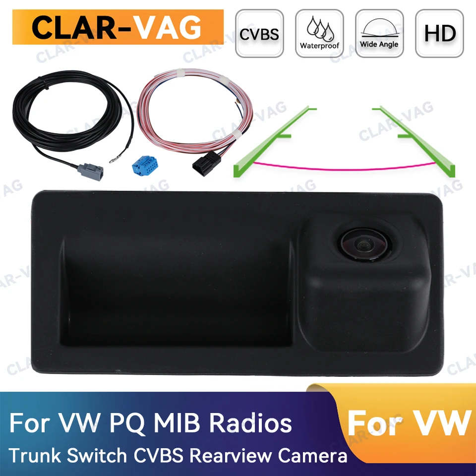 

NEW 56D827566D Waterproof Trunk Switch CVBS Bolts Rearview Camera For VW Tiguan Jetta PQ Car MlB RCD330 RCD360 280 200 Radios