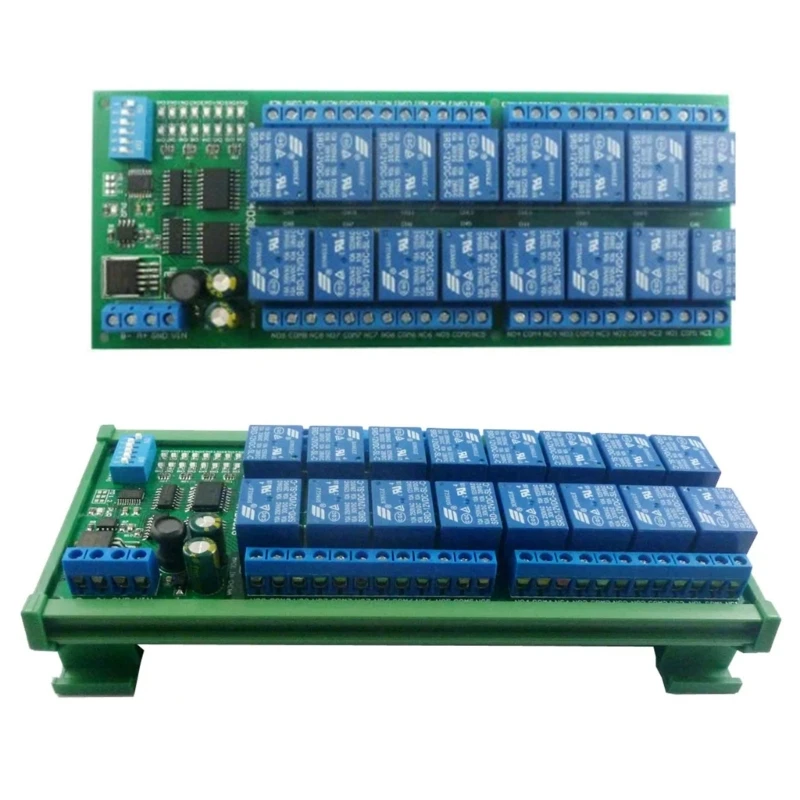 16-канальная плата переключения RS485 DIN35 Modbus RTU UART для домашней автоматизации
16-канальная плата переключения RS485 DIN35 Modbus RTU UART для домашней автоматизации