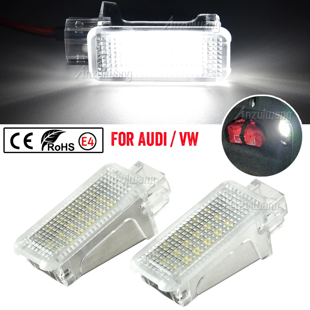 

2PCS Car White LED Courtesy Door/trunk/Footwell/glove box light lamp For Audi A1 A2 A3 A4 A5 A6 A7 A8 Q3 Q5 Q7 TT VW Skoda