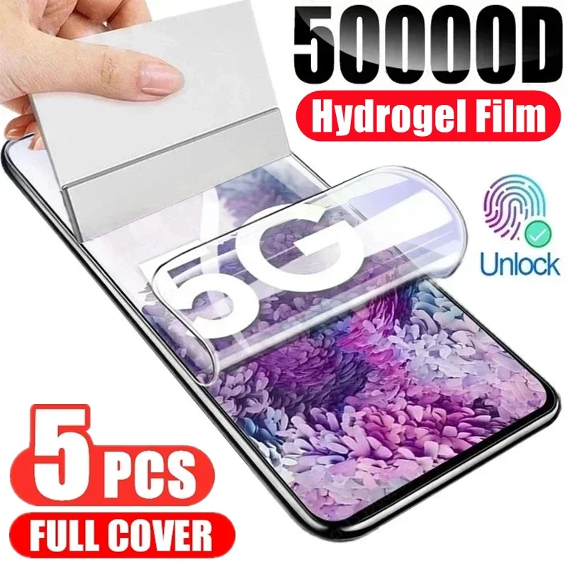 

5Pcs Hydrogel Film For Samsung S21 S23 S22 S24 Ultra S20 FE S8 S9 S10 Plus Screen Protector For Galaxy Note 20 Ultra 10Plus S10E