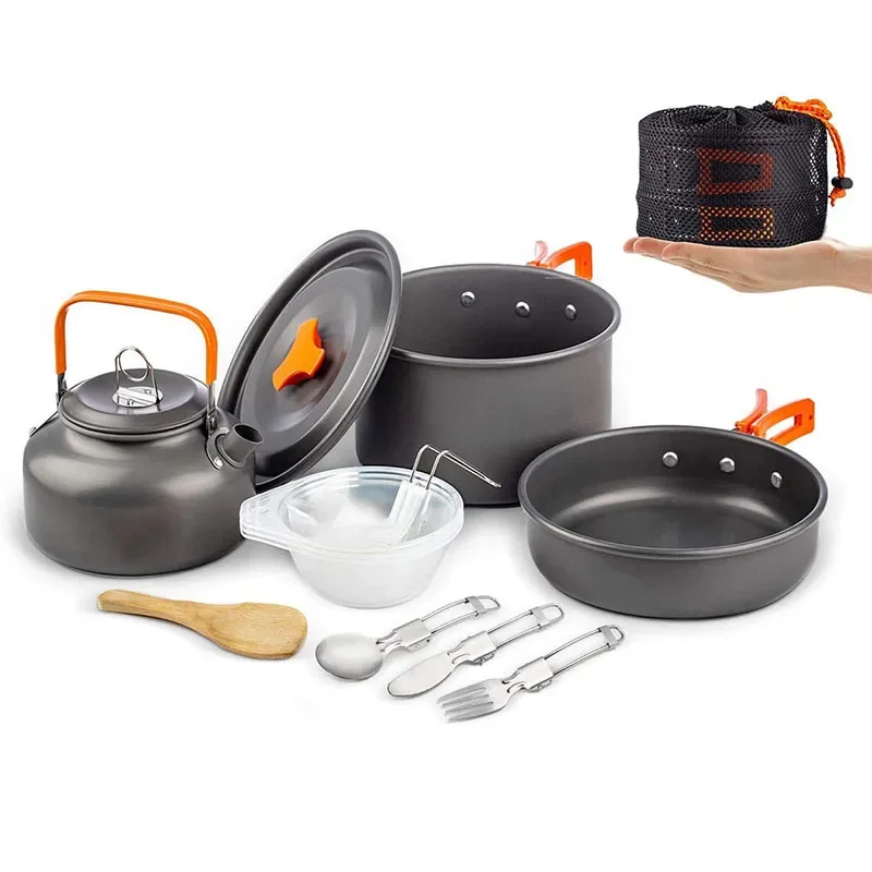 Camping Cookware Mess Kit Ultralight Camping Pot Set Outdoor Cooking Tableware for Hiking Trekking Picnic Fishing Mountaineering
Camping Cookware Mess Kit Ultralight Camping Pot Set Outdoor Cooking Tableware for Hiking Trekking Picnic Fishing Mountaineering