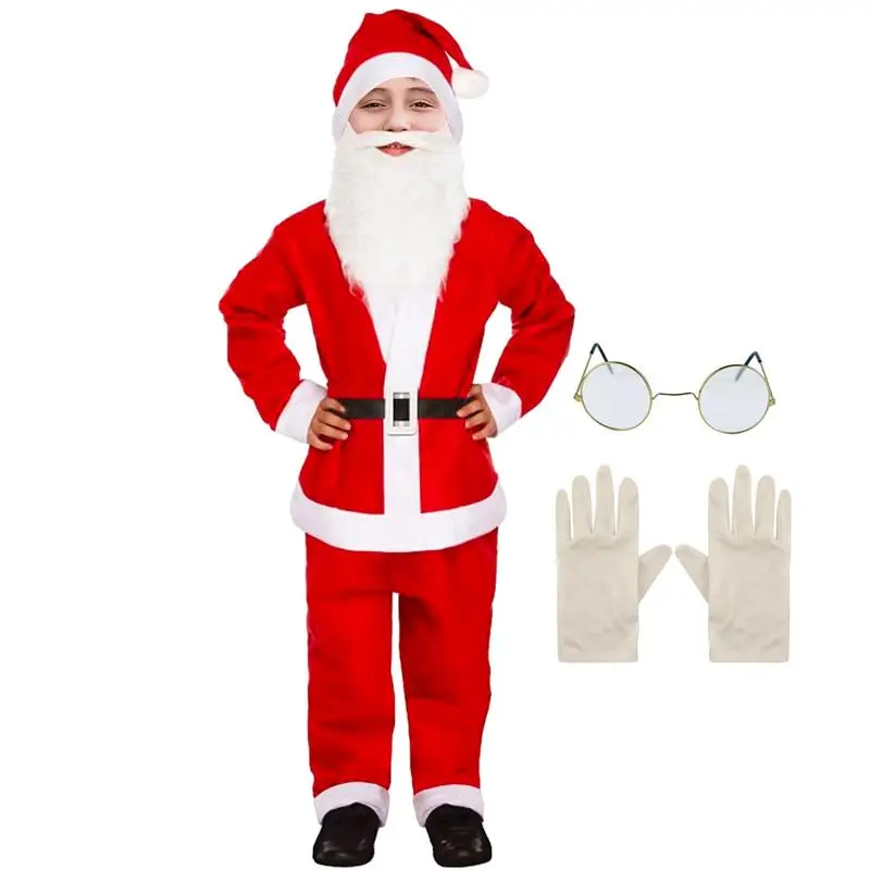 

Рождественский костюм Санта Клауса, косплей, одежда Санта Клауса, нарядное платье на Рождество, мужской костюм, костюм для мальчиков