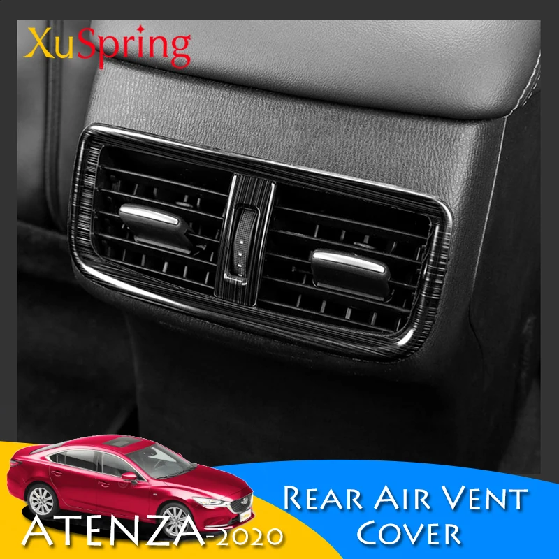 

Car Rear Console Air Conditioner Vent Outlet Cover Stickers Trim Frame For Mazda6 Atenza 6 2019 2020 2021 2022