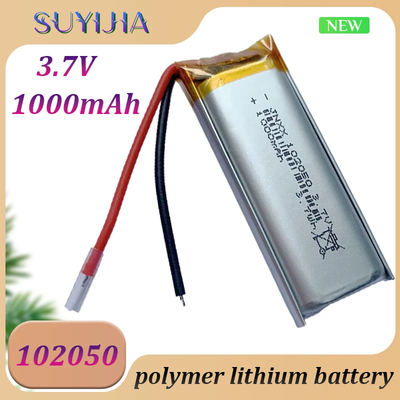 102050 3.7V 1000mAh Polymer Lithium Rechargeable Battery Fingerprint Lock Locator Electronic Digital Product Beauty Instrument
102050 3.7V 1000mAh Polymer Lithium Rechargeable Battery Fingerprint Lock Locator Electronic Digital Product Beauty Instrument