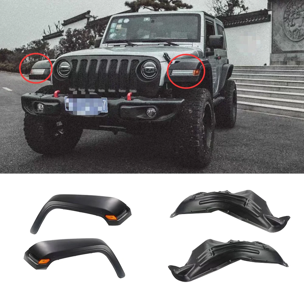 

Free Shipping To Japan Front Fender Flares JK Change To JL for Jeep Wrangler JK 2007-2017 LantSun J374 -2