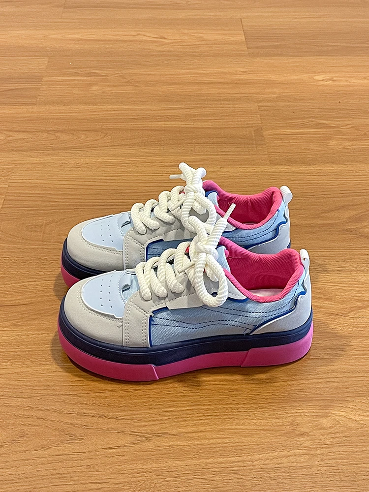 Женские кроссовки без шнуровки, разноцветные кроссовки на платформе, с круглым носком, Повседневная Осенняя спортивная обувь на толстой подошве, со шнуровкой, 2023
Женские кроссовки без шнуровки, разноцветные кроссовки на платформе, с круглым носком, Повседневная Осенняя спортивная обувь на толстой подошве, со шнуровкой, 2023