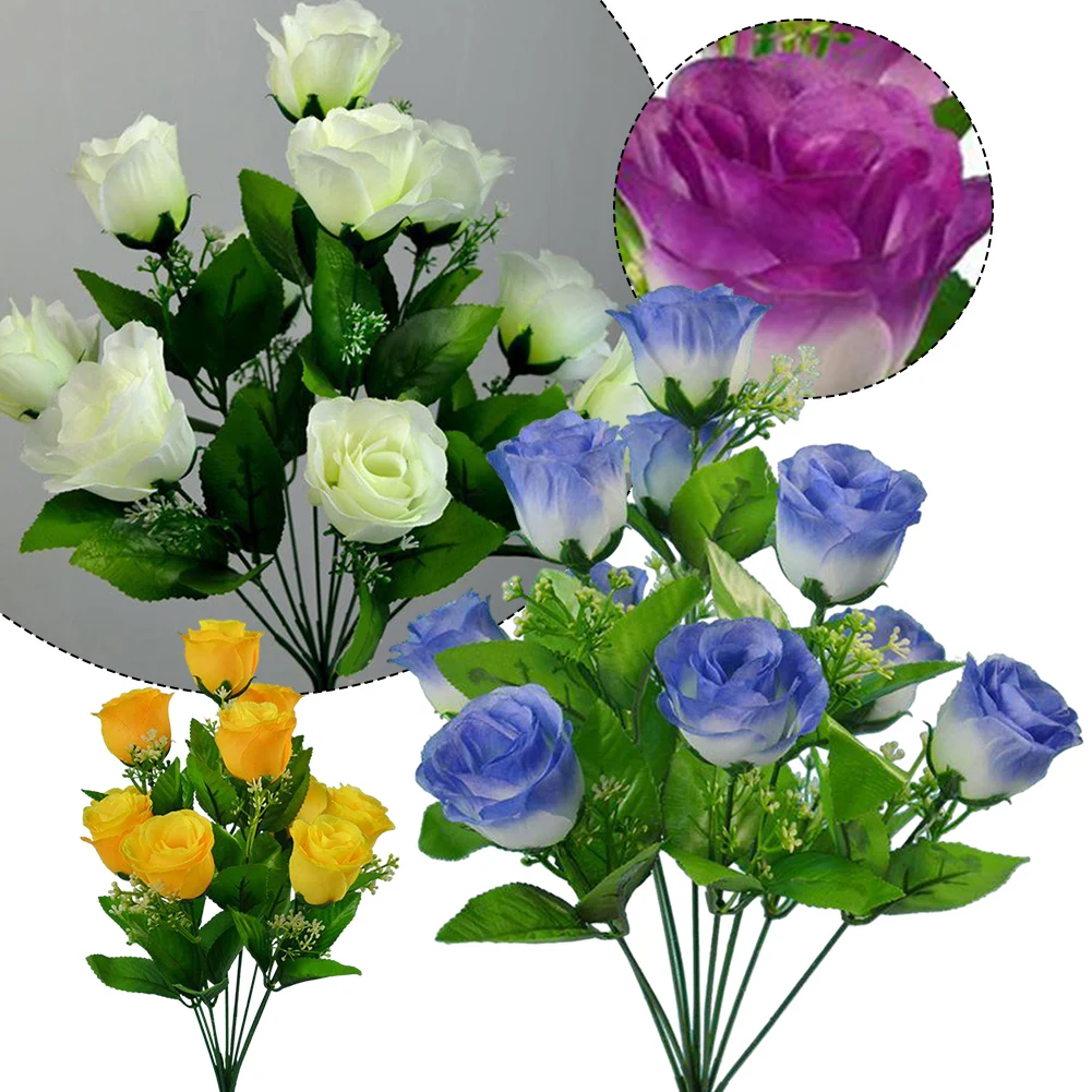 10 Head Stem Artificial Silk Fake Flower Rose Bud Bunch Wedding Bridal Bouquet Flower Home Outdoor Party Decoration
10 Head Stem Artificial Silk Fake Flower Rose Bud Bunch Wedding Bridal Bouquet Flower Home Outdoor Party Decoration