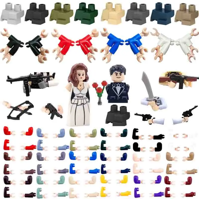 

WW2 Military Figures Arms Hand Weapons City Police Accessories Building Blocks Special Army Parts Soldiers Guns Bricks SWAT Toys