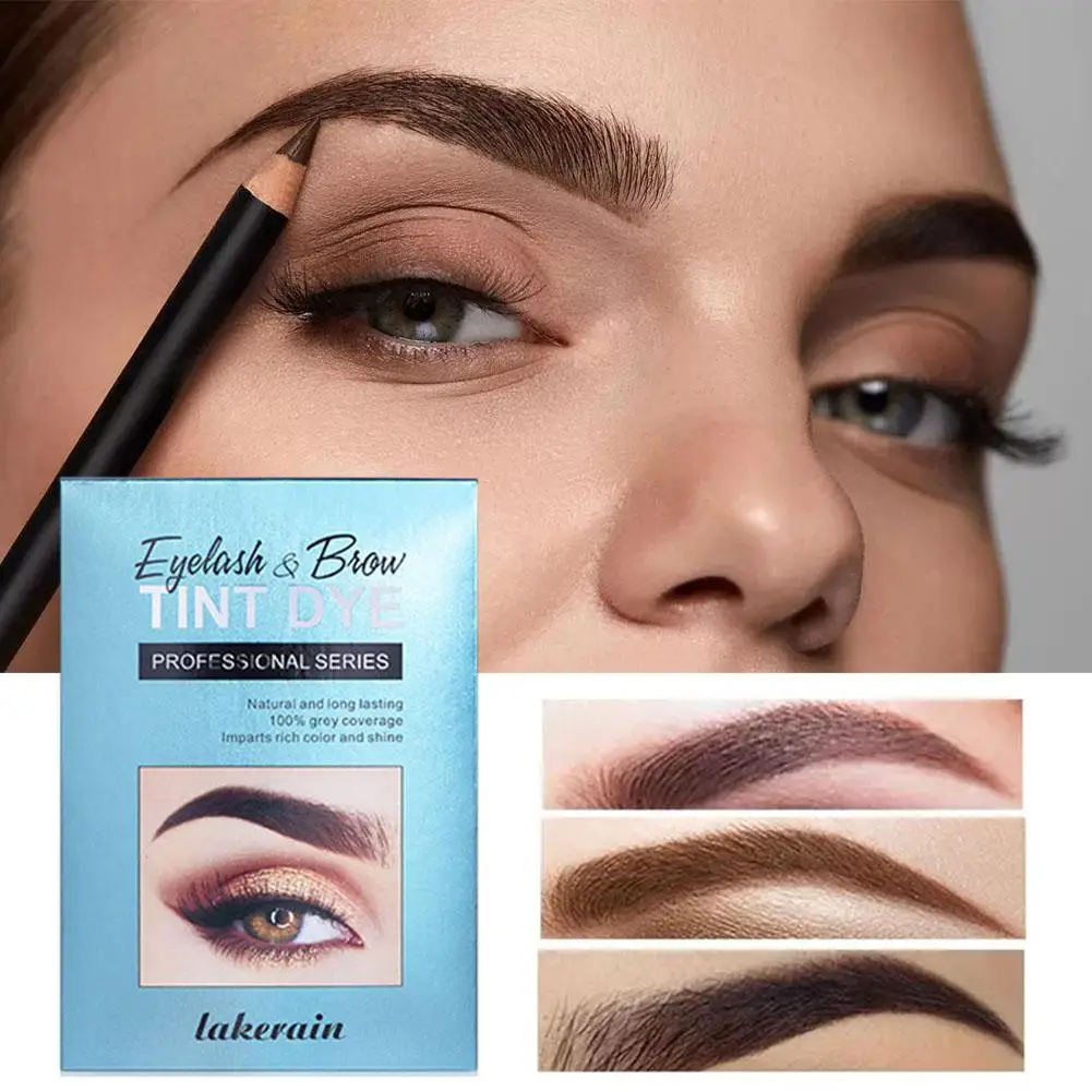 

Eyelash & Eyebrow Dye Tint Kit Waterproof 15 Mins Fast Enhance Brow Tools Lash Long Permanent Dye Lasting Makeup Dye Brow H0D8