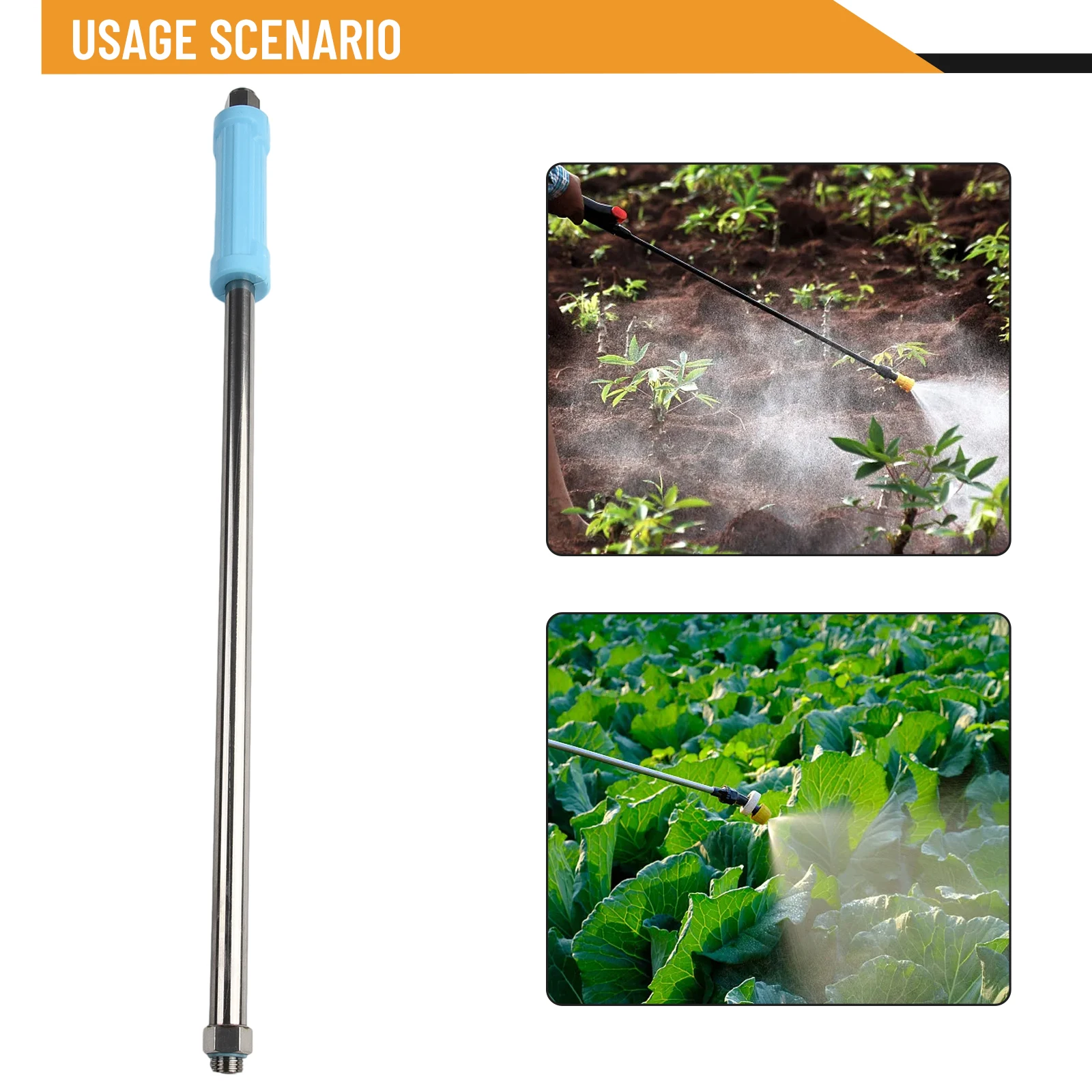 

1pc Stainless Steel Spray Boom Agricultural Sprayer Stainless Steel Spray Rod High Pressure Extra Long Bar Thicken Spray Rod