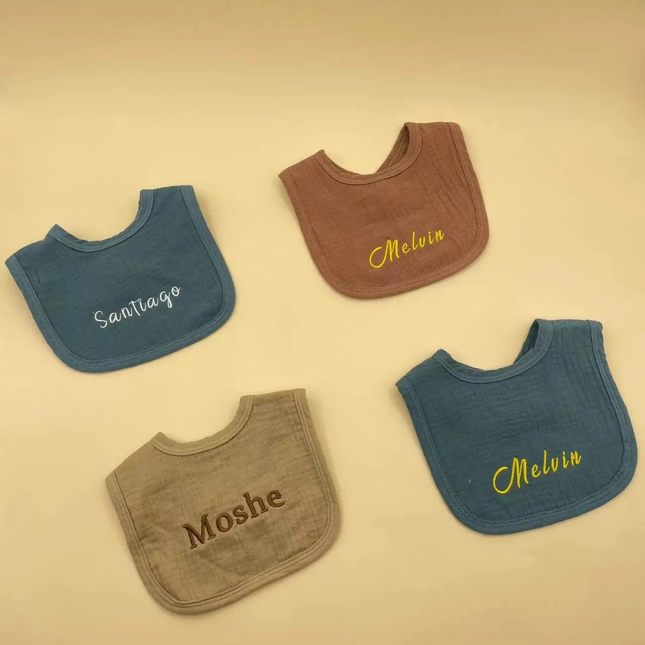 

Personalized Baby Name Newborn Burp Cloth Waterproof Feeding Bib Saliva Towel Custom Bibs For Baby Cotton Gauze Infant Gift Kid