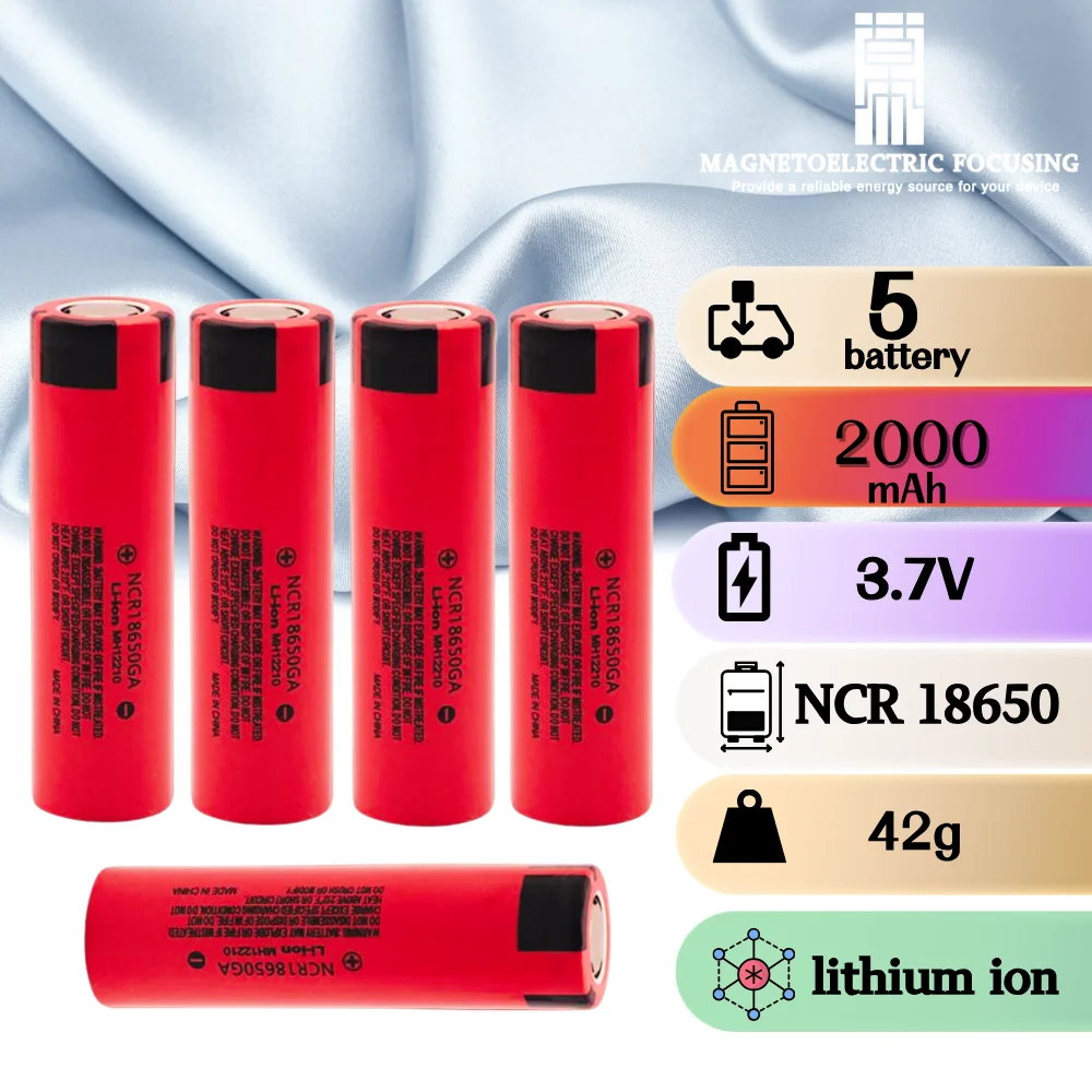 2000mAh NCR 18650GA Li-ion rechargeable battery, 3.7V output, 20A high discharge performance Suitable for tools torches etc.
2000mAh NCR 18650GA Li-ion rechargeable battery, 3.7V output, 20A high discharge performance Suitable for tools torches etc.