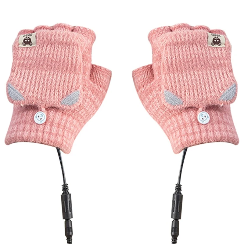 

Популярные перчатки с подогревом Kf-USB зимние женские вязаные перчатки с электрическим подогревом моющиеся для дома или улицы теплые варежки